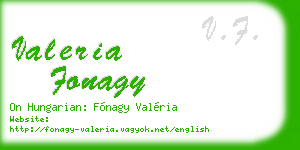 valeria fonagy business card